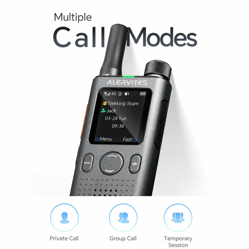 PoC Radio Walkie Talkies Long Range PoC-AT1 Handheld 2 Way Radio | PoC Radio 4G LTE with APP, Push to Talk Over Cellular Long Distance for Hiking and Family Outdoor