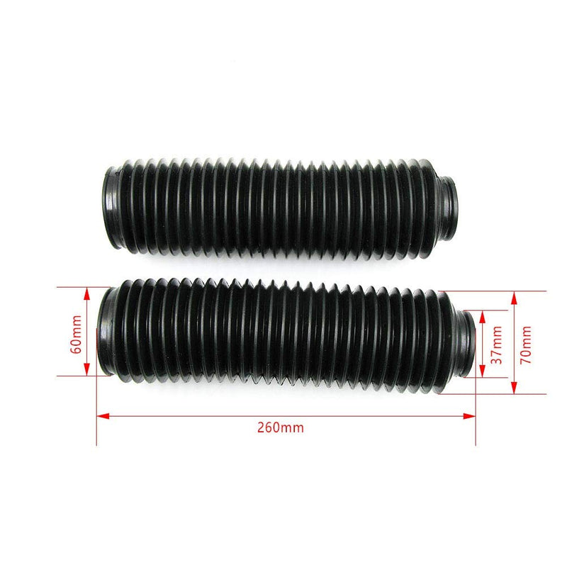 10" Universal Motorcycle Bike Front Fork Cover, Rubber Front Fork Dust Cover Boots Protector Shock Gaiters Pad Wrap Cover Set