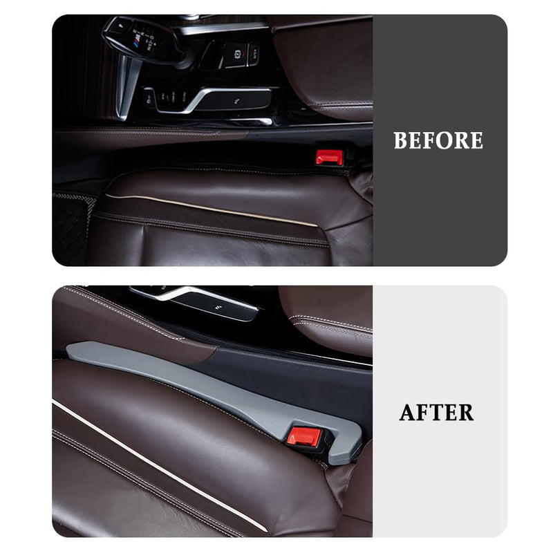 Super Flexible Car Seat Gap Filler,Durable Car Organizer Between Seats for Tightly Filling Seat Gaps,Universal CCar Side Seat Gap Filler CCar Accessories for Women & Men (Gray/2PCS)… Gray
