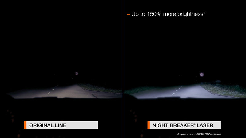 OSRAM Night Breaker Laser H8, +150% More Brightness, Halogen Headlight Bulb, 64212NL-2HB, 12 V Car, Hanging Box (2 Lamps), White