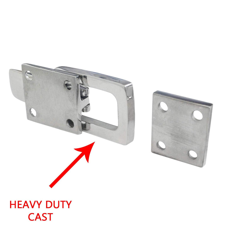 NRC&XRC Heavy Duty 316 Stainless Steel Anti-Rattle Lockable Hold Down CLAMP Two Stainless Steel Lockable Latches
