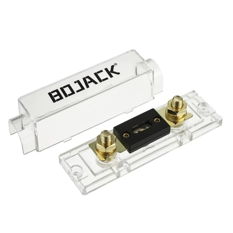 BOJACK 0/2/4 Gauge ANL Fuse Holder and 200 Amp ANL Fuses for 0 2 4 8 Gauge AWG Fuse Block, Fuse Box, Automotive Fuse Holder 200A (Pack of 2)