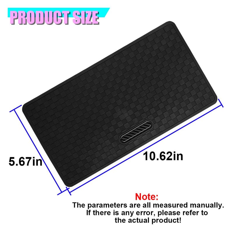 Car Dashboard Anti-Slip Pad, 10.6" × 5.7" Universal Sticky Gripping Mat, Multifunctional Automotive Interior Cell Phone Holder for Sunglasses, Keys, Coins, GPS, Electronic Devices (Black) Black