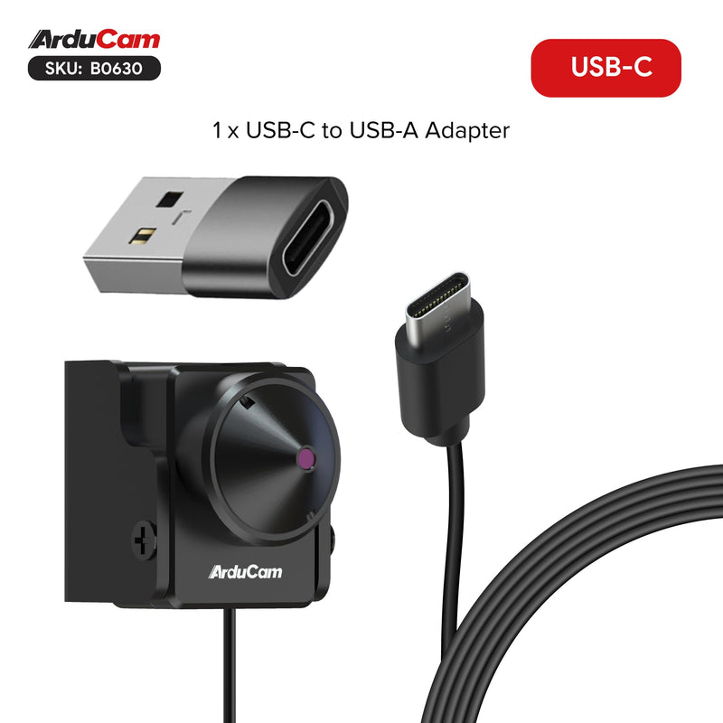 Arducam 2MP Mini USB Camera Module, Ultra Low Light UVC Webcam with STARVIS 2 Sensor, 1080P USB Webcam for PC, Laptop, Raspberry Pi
