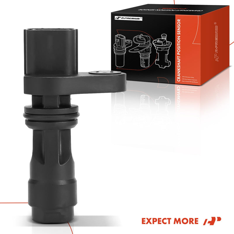 A-Premium Engine Crankshaft Position Sensor Compatible with Honda Civic 2002-2011, CR-V 2002-2009 & Acura CSX 2007-2011, RSX 2002-2006, Front, 1.3L 2.0L 2.4L, Replace# 37500-PNA-003