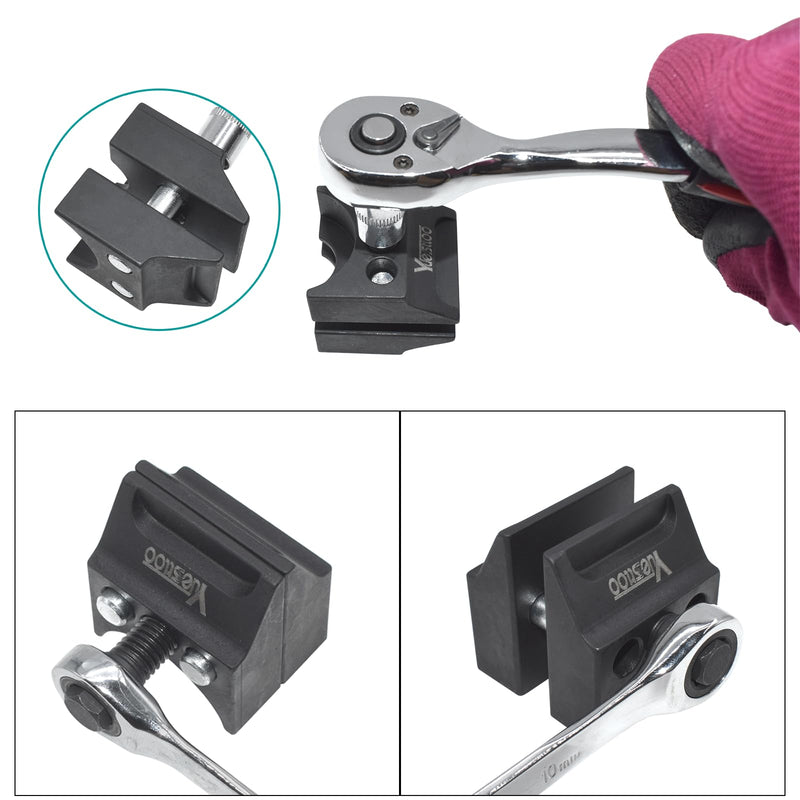 Universal Suspension Strut Split Hub Steering Knuckle Spreader Tool, Compatible with VW Audi BMW Ford Peugeot Citroën, Car Suspension Split Hub Steering Knuckle Spreader Black