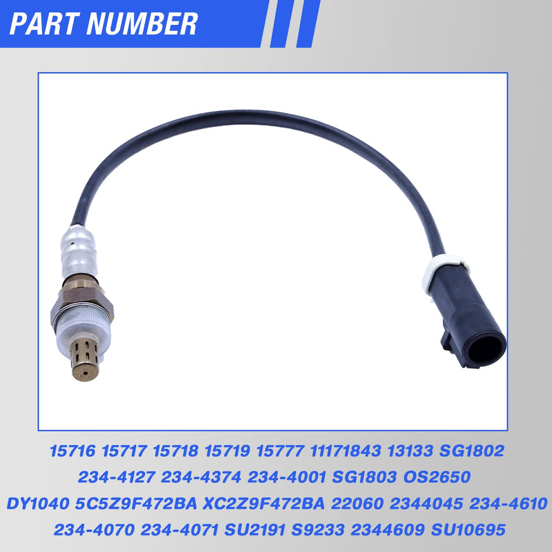 O2 Oxygen Sensor 15717 Downstream Upstream Compatible with 1990-2014 Ford F150 F250 F350 Ranger Explorer Escape E150 E250 Mazda Lincoln Mercury Jaguar Oxygen Sensors # 15716 15664 (2Pcs) 2
