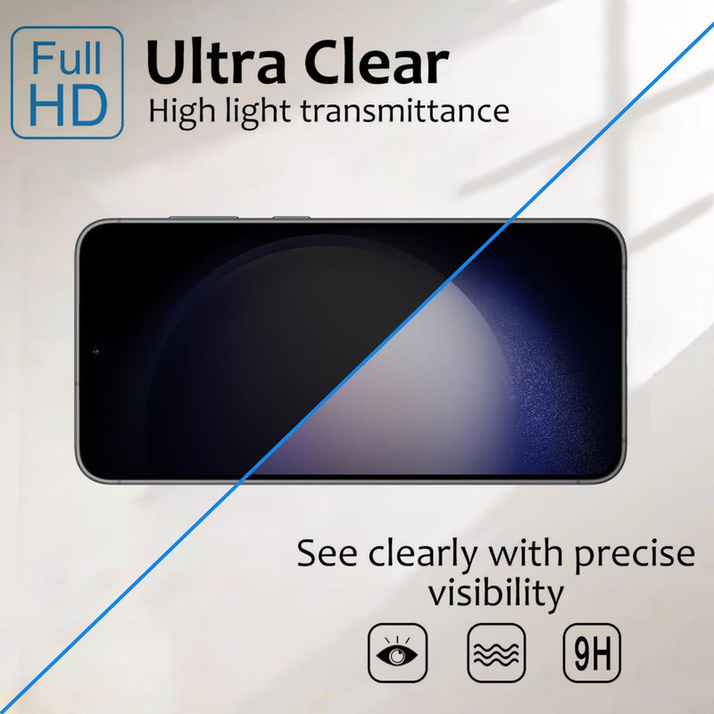 【2+2 Pack】 Privacy Screen Protector for samsung galaxy S23 Plus 9H Tempered Glass Anti-Spy Private Film Compatible for Samsung S23 Plus and (2 Pack) Camera Lens Protector