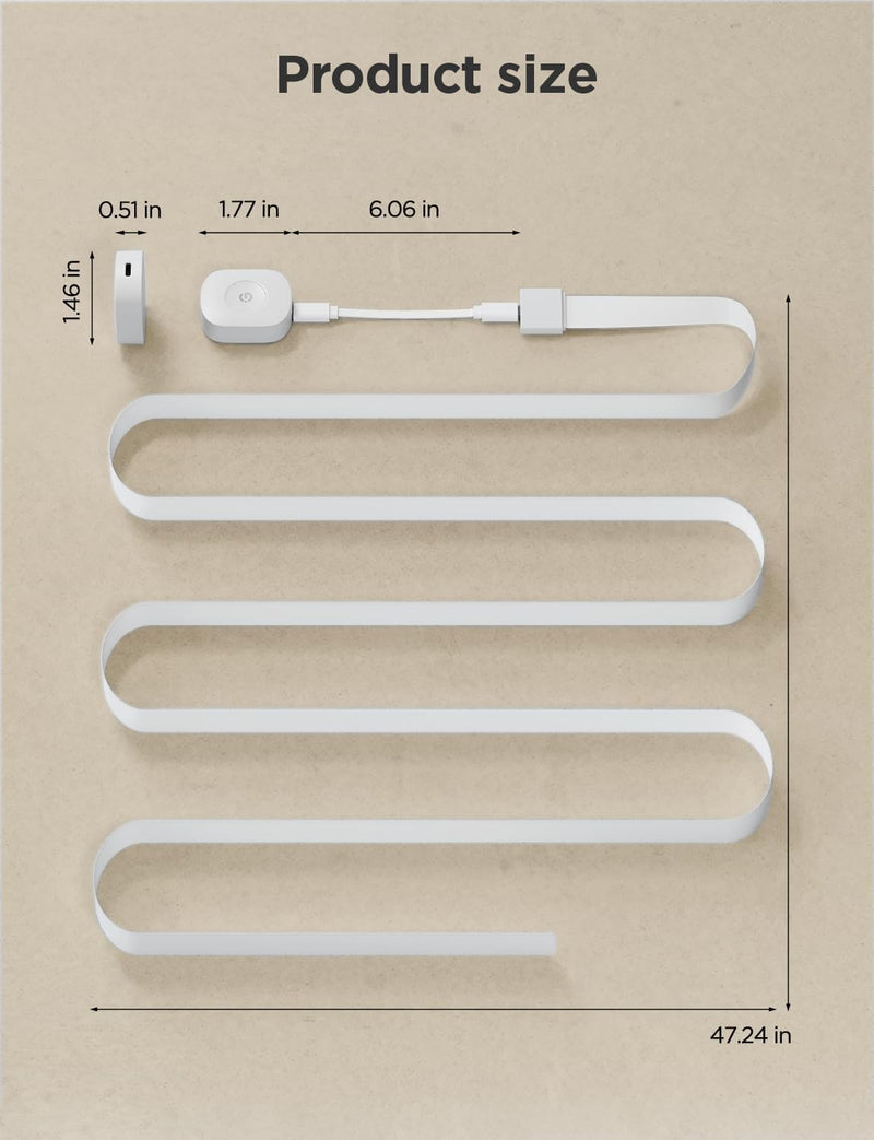 GoveeLife Smart Pressure Sensor 2.0, Features Upgraded Automatic Pressure Detection, Long Strip Pressure Sensor, 197ft Long-Range Connection, APP Control, for Beds, Couches and Chairs