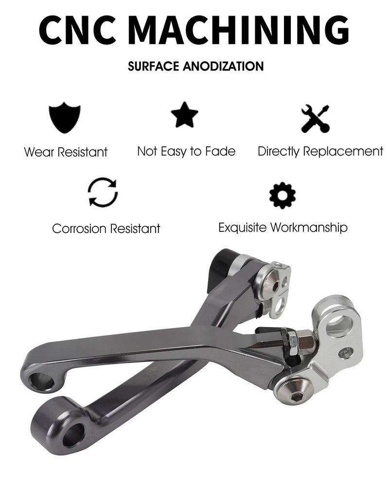 JFG RACING Brake Levers for Surron Light Bee,Foldable Adjustable Clutch Lever Handle Levers Replacement for Electric Dirt Bike Sur Ron Light Bee X/Light Bee S/X160/X260-Titanium