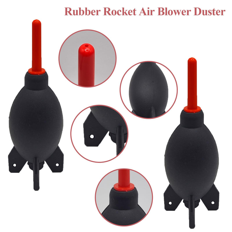 Camera Lens Cleaning kit with Lens Cleaning Pen, Camera Air Blower, 2 Pcs Rubber Rocket Air Blower Duster, Camera Accessories for Lens, Camera, Telescope, Phones (4) 4