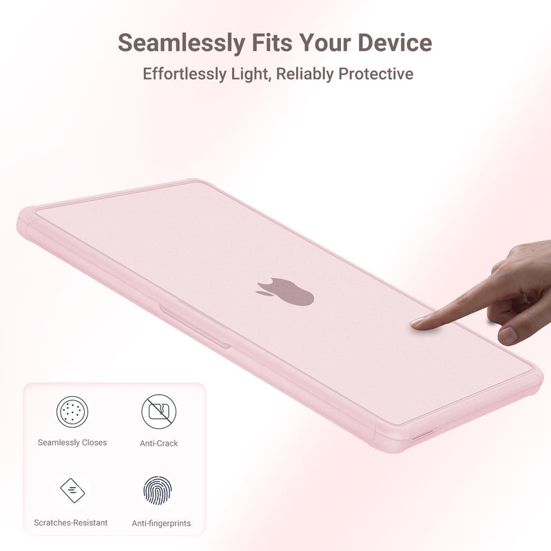 MOSISO Compatible with MacBook Neo Case 13 inch 2026 A3404 A18 Pro Chip | Protective Hard Shell Case with Reinforced Shock-Absorbing TPU Bumper&Keyboard Cover&Screen Film&Type C, Blush
