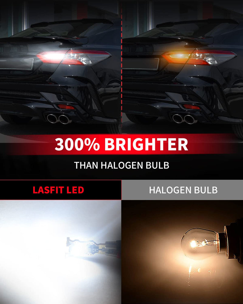 LASFIT 921 LED Bulb, 906 W16W T15 912 LED Reverse Light, Non-polarity, Back Up Light Replacement Cargo Lights For Car/Trunk, 300% Super Bright, Pack of 2 921/912