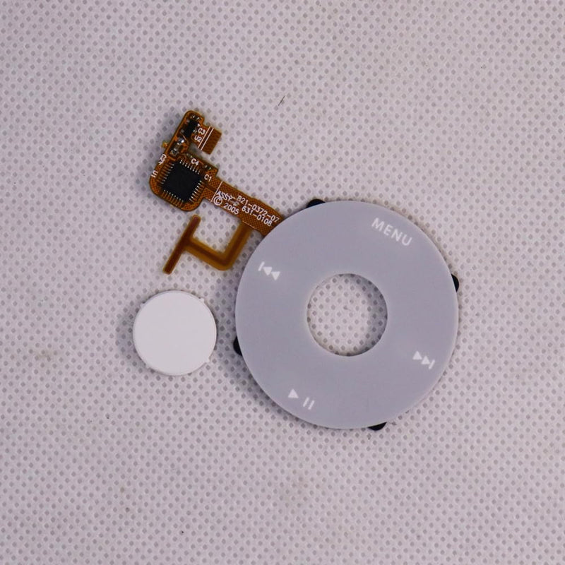 White faceplate with clickwheel with Button Key for iPod Video 5th gen 30GB 60GB 5.5th gen 30GB 80GB Plastic housing case White