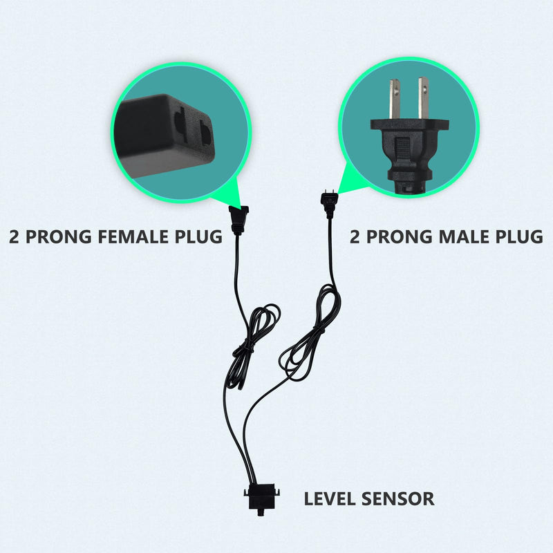 110V Automatic Water Level Controller,Small Water Level Sensor,Liquid Switch,Auto Water Level Detector,for Pump,Aquarium Fish Tank,0~100W Device,5 FT Cord 5 FT Cord