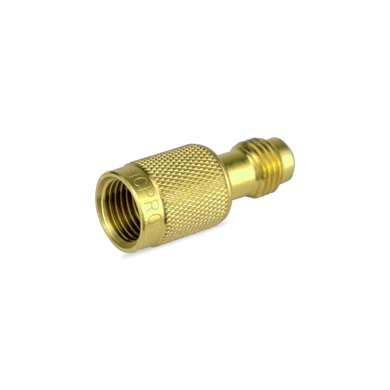 HCPRO R410A Straight Adapter | 1/4" SAE Male × 5/16" (1/2"-20 UNF) Female | HVAC Refrigerant Coupler Fitting | Mini Split AC Charging Tool | Air Conditioner Service Connector