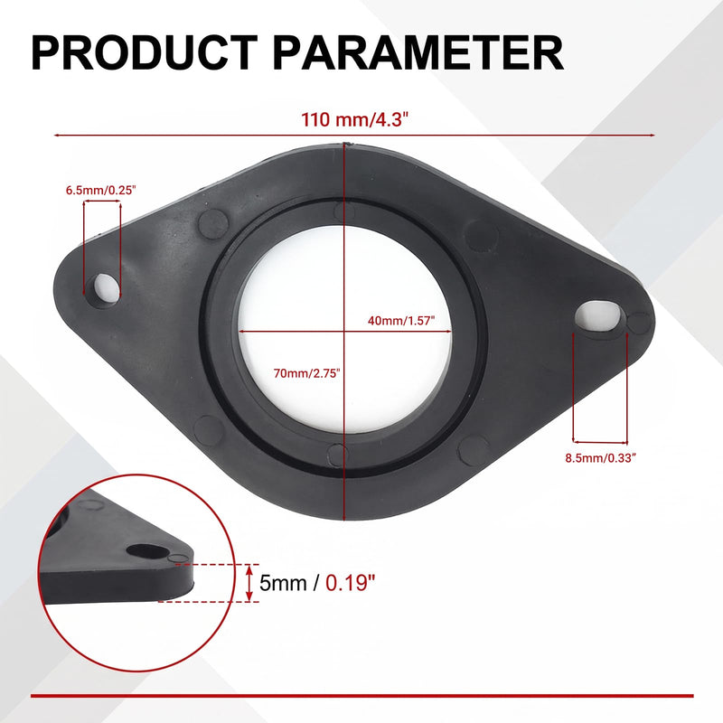 Tweeter Speaker Adapter Spacer Rings, 1.5 Inch Cutout Dash Audio Install Parts, Replacement for Select 4Runner 2005-2023, WRX Forester 2015-2022 Models, Front Center Dashboard Speaker Upgrade