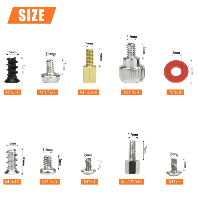 810 Pieces Computer Standoffs Screws Assortment Kit with a Screwdriver
