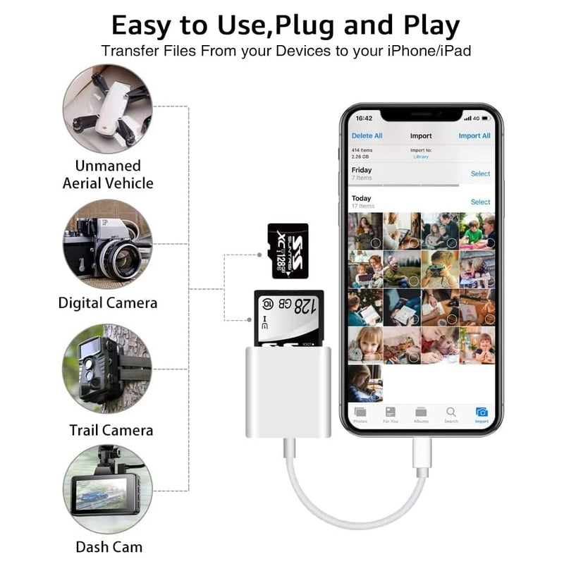 SD Card Reader USB C for iPhone 15/Android/iPad/Mac,Dual Card Slot Memory Card Reader Supports SD and TF Card Digital Camera Viewer Sd Card Adapter Portable Micro Sd Card Reader Plug and Play dual slot (USB-C)