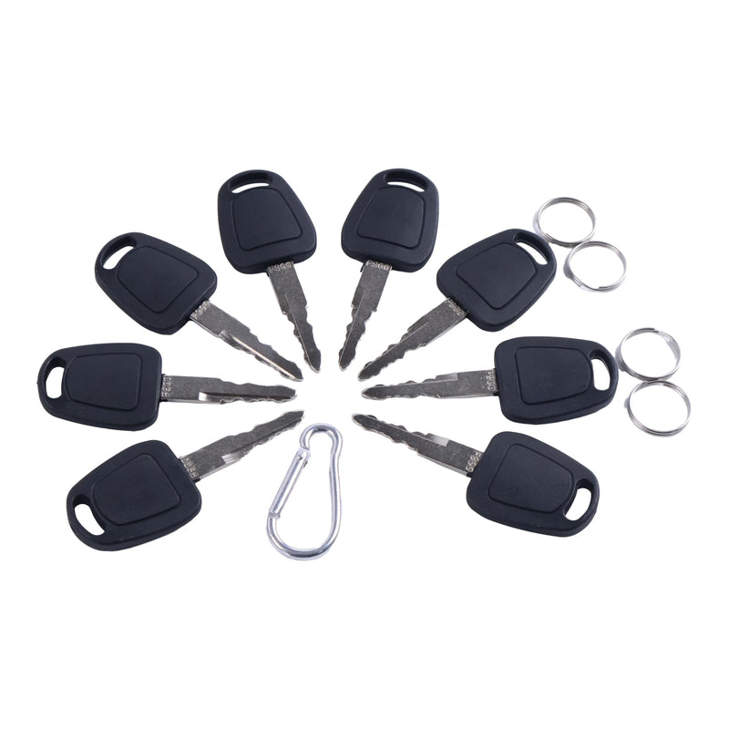 8 PCS Ignition Keys F900 Compatible with Doosan Excavators K1009605B fits Bobcat E80 mini excavator for Daewoo Excavators