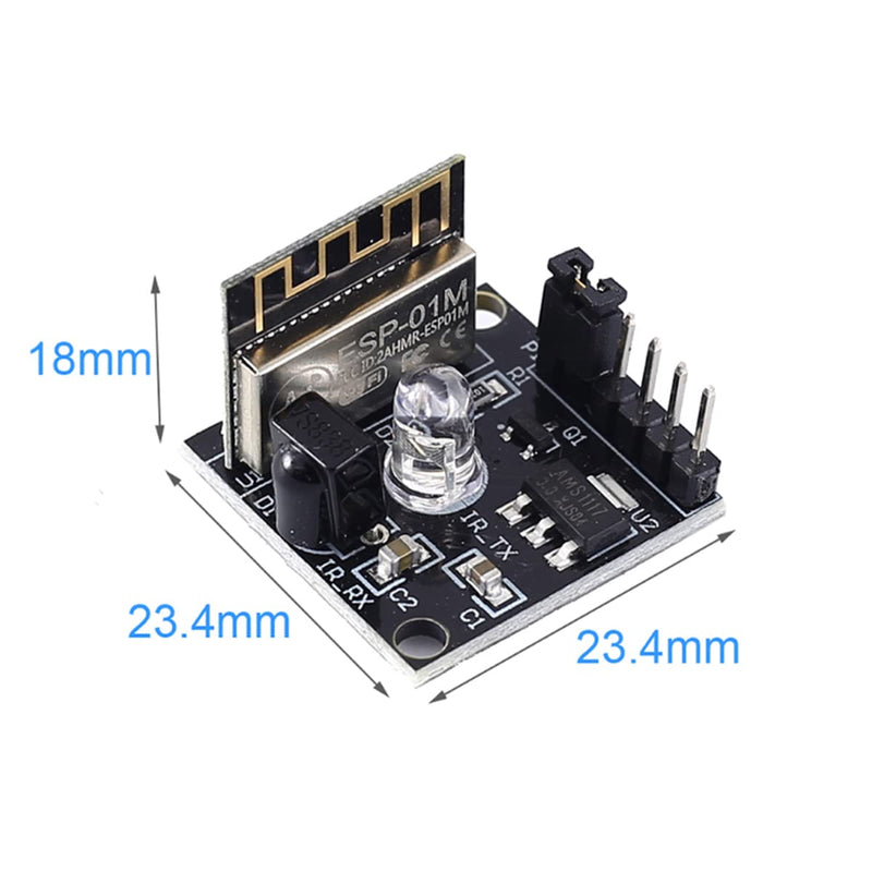 HiLetgo 2pcs ESP8285 ESP-01M IR Infrared Transmitter Receiver Module Digital Infrared Transceiver Sensor WiFi Remote Control Switch