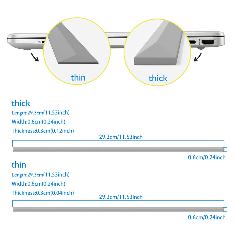2PC Replacement Laptop Rubber Feet Strips for HP 15-DY 15T-DY 15-EF 15-ER 15-FR 15S-FQ TPN-Q222 Q230 Series Laptop, New Replacement HP Rubber Feet Strips