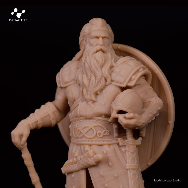 NOVA3D 16K TGM 3D Printer Resin,Tabletop Gaming,High Toughness,Impact Resistance Ultra Precision,405nm LCD Rapid Photopolymer Resin for Board Game Character Model LCD 3D Printing Beige Resin 1kg 1000g