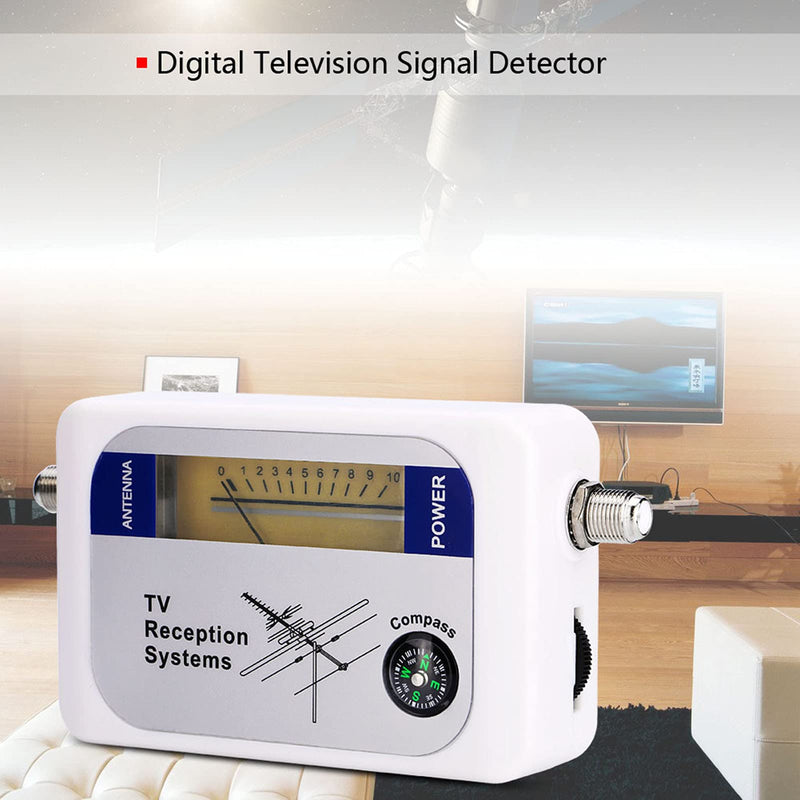 HEITIGN Mini Finder Digital Aerial Terrestrial TV Antenna Strength Meter Detector Receiver Frequency Range 170-860MHz