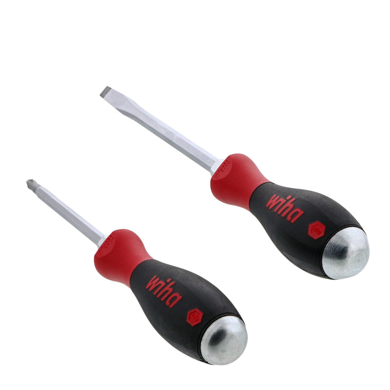 Wiha 53082 2 Piece SoftFinish XHeavy Duty Slotted and Phillips Screwdriver Set Wiha 2 Piece SoftFinish XHeavy Duty Screwdriver Set