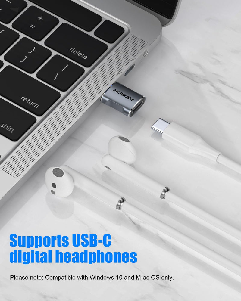 USB to USB C Adapter 2 Pack,USB C Female to Male Adapter OTG Adapter | Fast Charging 5Gbps Data Transfer,for Pad Pro Phone 15/16/17 Ga-laxy Smartphone Laptop Tablet Type-C device Gray