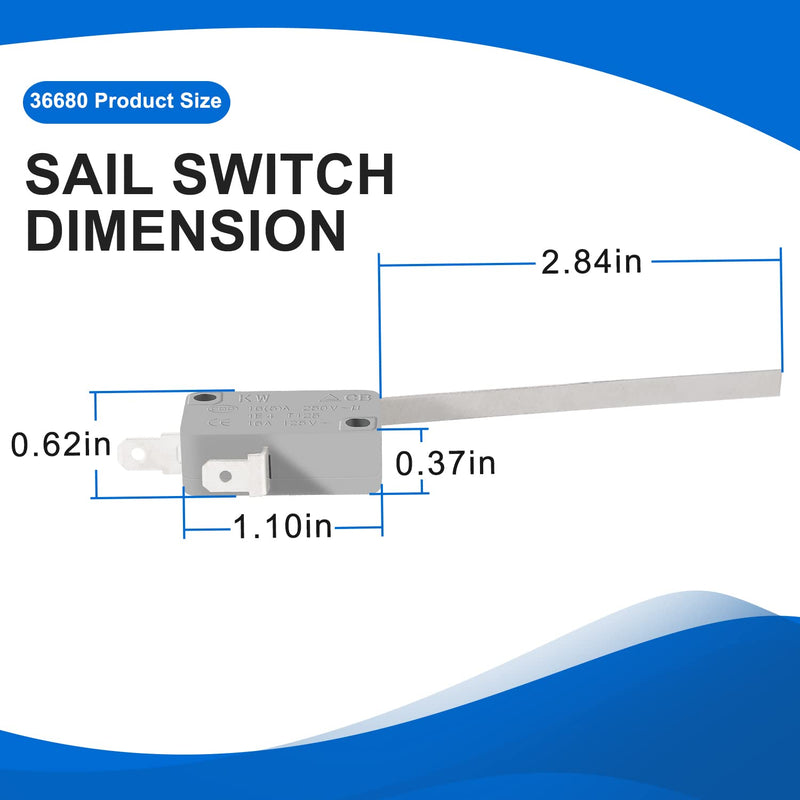 36680 Sail Switch Replacement for Atwood Hydro Flame RV Camper Furnace Models 36133 31377 1522 2-Stage 2-Pack