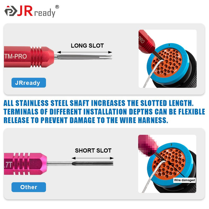 JRready ST5291 Deutsch Pin Removal Tool for Deutsch Size 12 16 20 Solid Contacts Wire Gauge 12-22 AWG,Terminal Release Tool Kit for Deutsch DT, DTM, DTP, DTHD, and HD Series Connectors