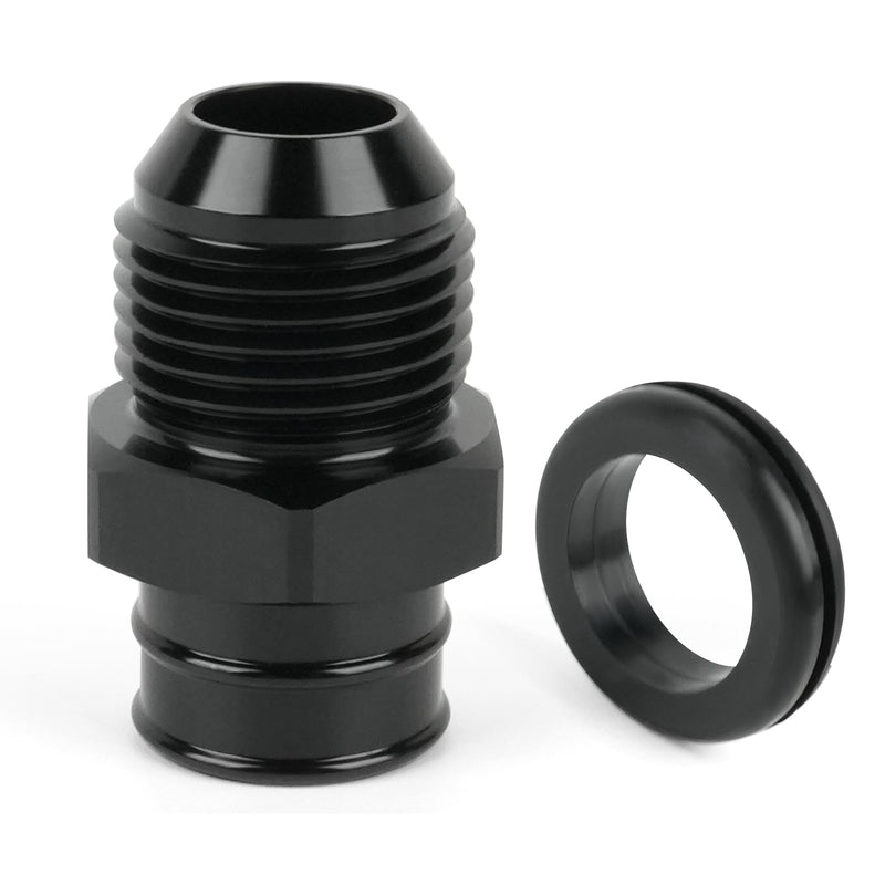 10AN Aluminum Push fit Valve Cover Grommet for GM LS Engines - Black with Sealing Grommet‌