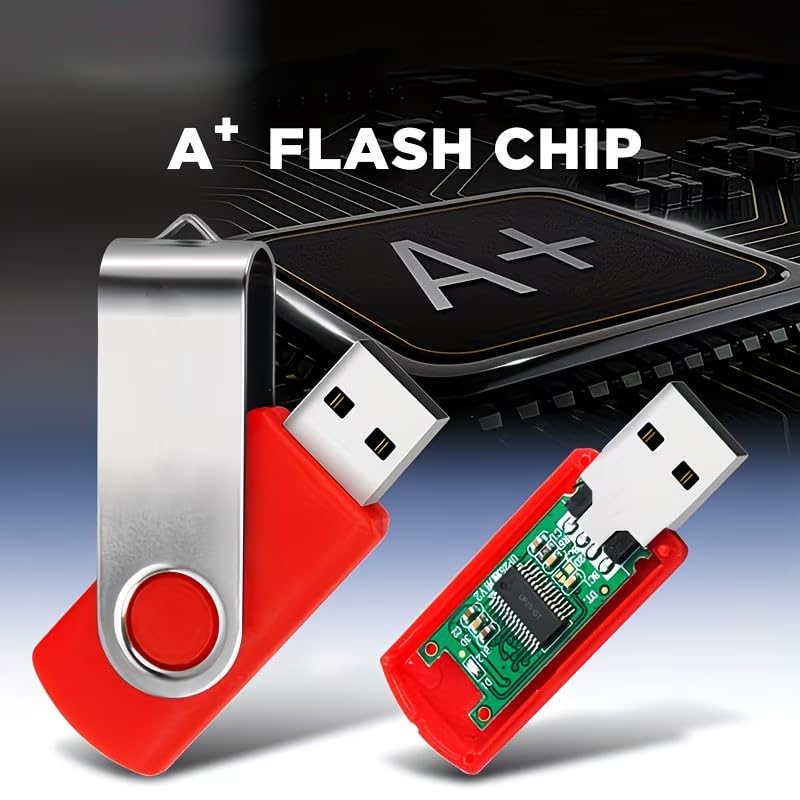 Flash Drive USB 2.0 10 Pack Swivel Blank Memory Stick Pnstaw Bulk Thumb Drive Pen Drives Jump Drive for Data Storage, File Sharing(10 Pack,Multi-Color) (10, 128, MB) 128 MB