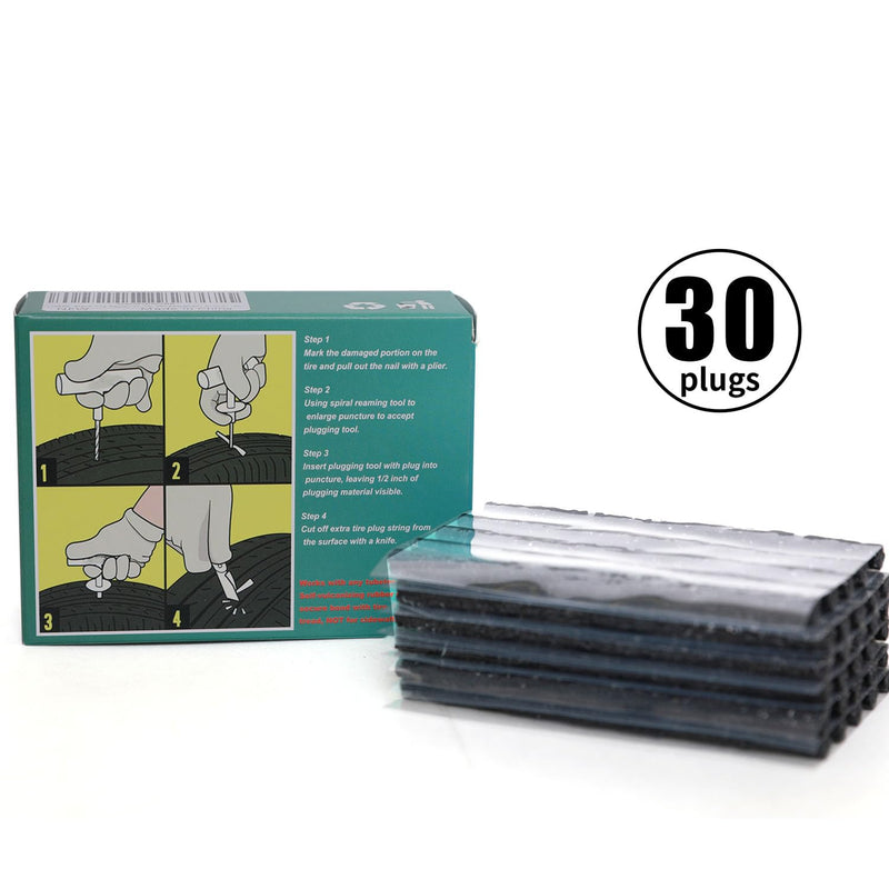 Tire Plugs Heavy Duty (4", 30pcs).Tire Sealing Strip for Puncture Repair are Suitable for Tubeless Tires Car, Light Truck, Motorcycle, ATV, UTV. etc.… Tire Plugs (30PCS)