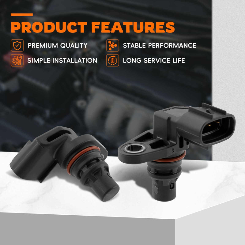 2PCS 39350-2E200 Engine Camshaft Position Sensor Fit for Hyundai 2.0L Elantra 2017-2020 Kona 2018-2021 Veloster 2019-2021 Elantra GT 2018-2020 for Kia Forte 2017-2020 Forte5 2017-2018