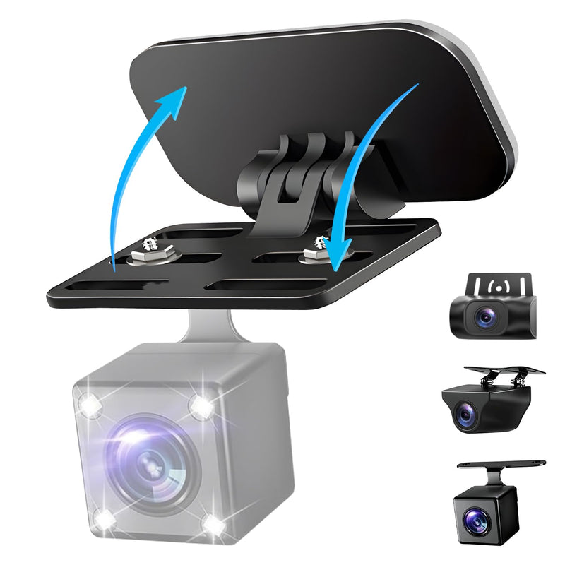 Rear Camera Mount for Dash Cam, 180° Adjustable Windshield Holder | Universal 180° adjustable rear camera mount, no drilling, heat-resistant adhesive, fits most dash cams for cars/SUVs/trucks