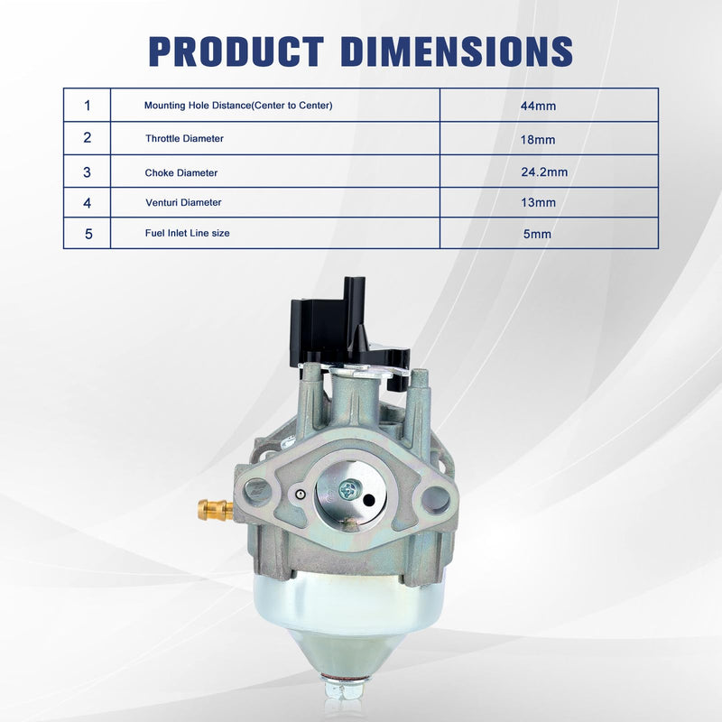 Powtol 16100-Z8B-901 Carburetor (BB76A A) for Honda GCV160 GCV160LAO S3B NH1 GCV160LA1 S3B GCV160LA0 S3LB HRR2169VKA HRR216K9VKAA HRR216K10VKAA Husqvarna 7021P HU700F Troy-Bilt TB240 TB130 130XP