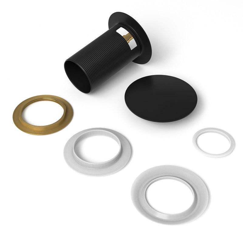 Pop-up Drain for Freestanding Tub, Black Free Standing Bathtub Drain Stopper Fits Most Freestanding Tubs, CUPC Certification (Matte Black) Matte Black