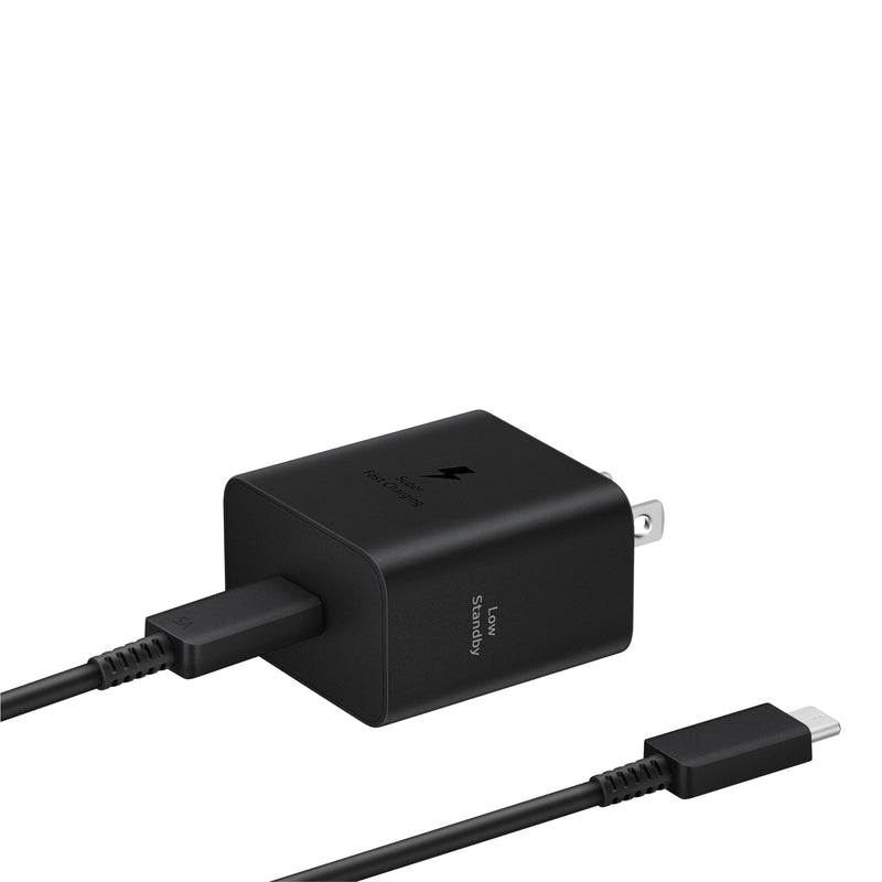 SAMSUNG 45W Wall Charger Power Adapter with Cable Included, Super Fast Charging for Galaxy Phones, Tablets and USB Type C Devices, Low Standby Power Consumption, EP-T4511XBEGUS, Black