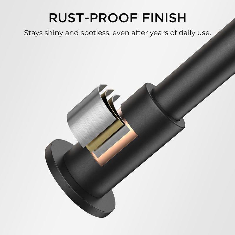 FORIOUS Black Bathroom Faucet 3 Hole, 360° Swivel 8 Inch Widespread Bathroom Sink Faucet and Pop Up Drain 2 Handle Faucets for Sink, Vanity, RV, Lavatory, Farmhouse Matte Black