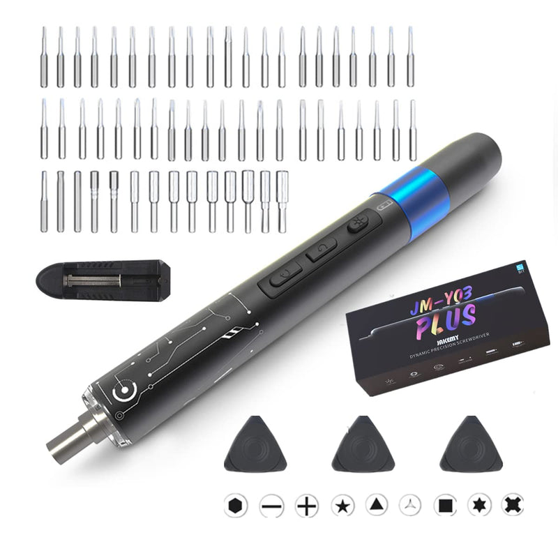 Precision Electric Screwdriver Kit, JAKEMY 61 In 1 Manual & Automatic Torque Power Screwdriver Set Rechargeable Cordless with LED Light for Laptop/Phone/Glasse/Watch Jm-y03