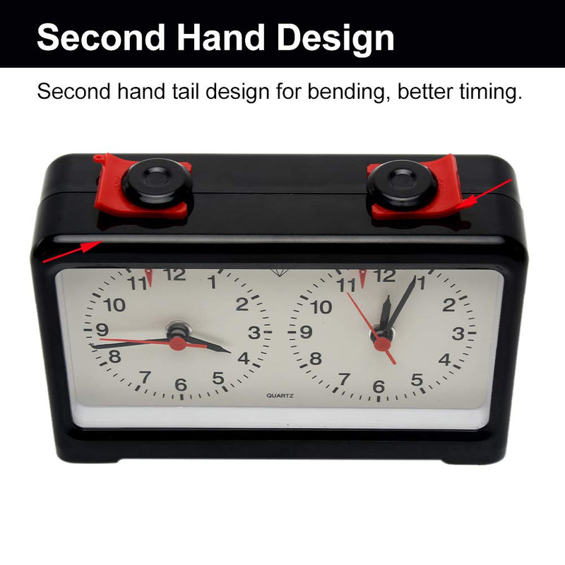 Just E Joy Chess Clock Digital Alarm Chess Timer w/Quartz Movement for Board Game International Chess Chinese Chess Weiqi Competitions Classic Analog Style Chess Clock As Picture