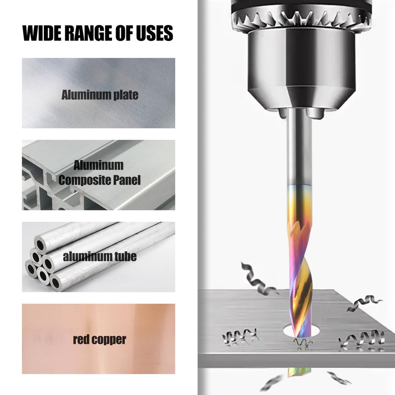 CNC Router Bits Single Flute End Mill for Aluminum Cutting - 1/8 Inch (3.175mm) Shank Solid Carbide Spiral Router Bits with DLC Coating, 3/5'' (15mm) Cutting Length CNC Bits Milling Cutter (10PCS) 10 1/8" Shank-3/5" Cutting Length