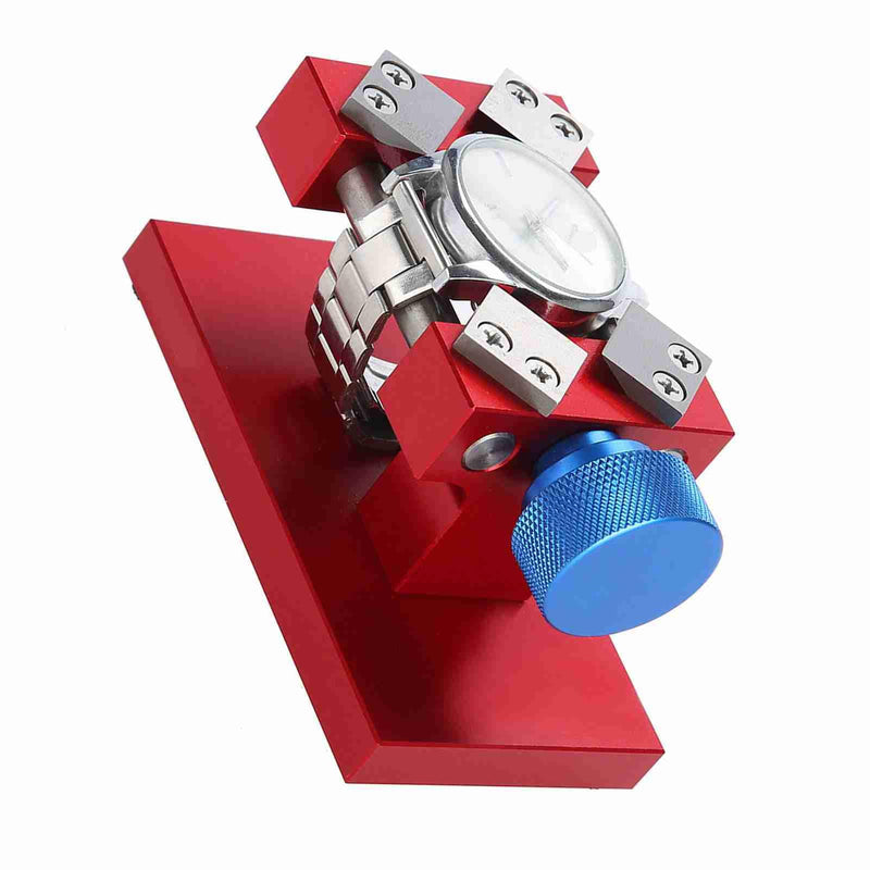 Watch Bezel Opener, Professional Watch Bezel Removal Tool Adjustable Workbench Back Case Opener Tool Watch Repair Maintenance Tool for the 38-40mm Diameter Watches Back Cover (Red) Red