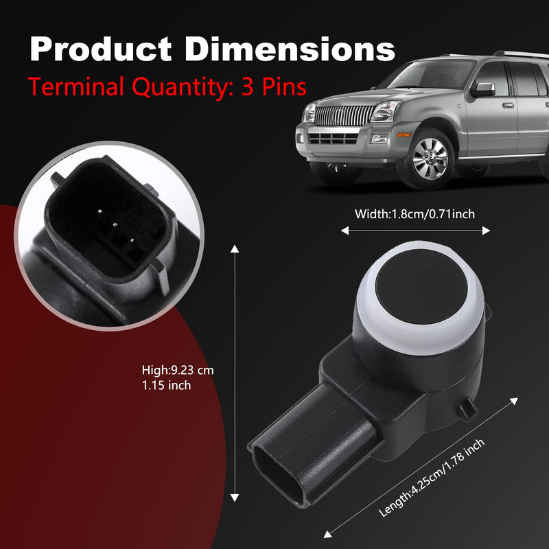 Backup Reverse Parking Assist Sensor Compatible with Chevy Avalanche Silverado Suburban,GMC Sierra Yukon,Buick Lucerne Enclave 25961317 25962147,4 PCS Reverse Rear Backup Bumper Parking Sensors