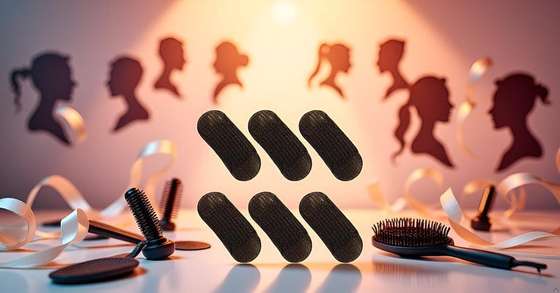  [AUSTRALIA] - 6PCS Sponge Volume Booster - Non-Slip Fluffy Base Inserts for Updos and Buns, Invisible Hair Thickening Pads for Thin (Home/Party/Wedding Styling Accessories)