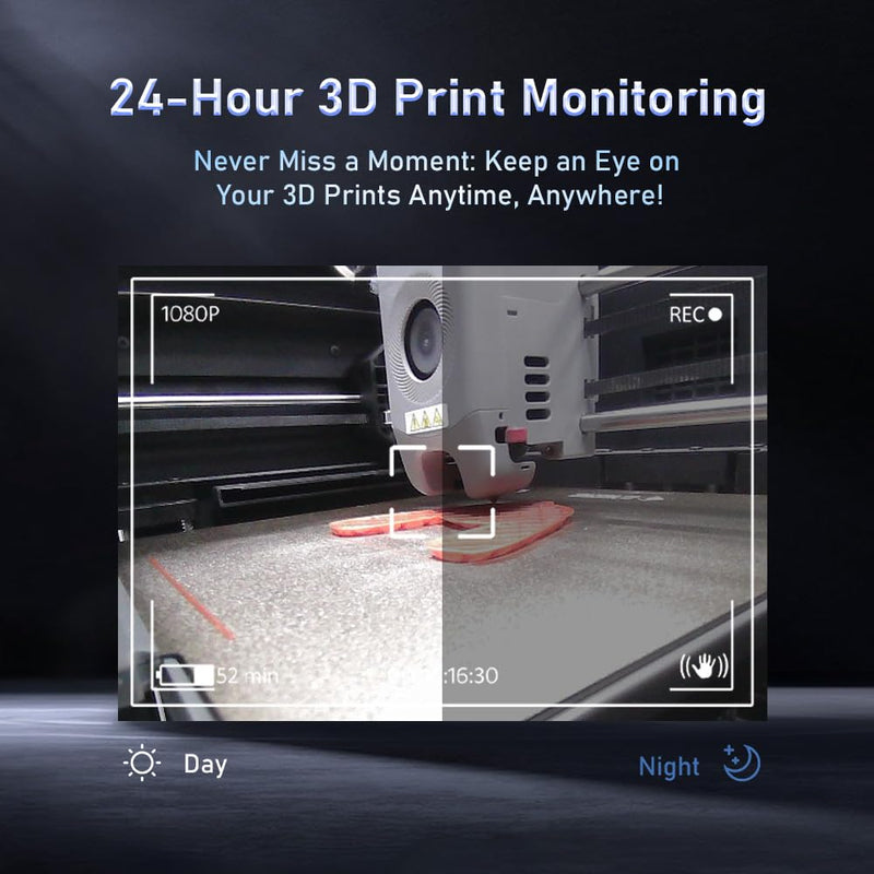 FLASHFORGE Adventurer 5M/5M Pro/AD5X 3D Printer Camera Kit | Real-Time Monitoring, Remote Surveillance via Flash Maker App, Prevent Printing Failures, Save Filament 3D Printer Camera Kit or Camera Kit
