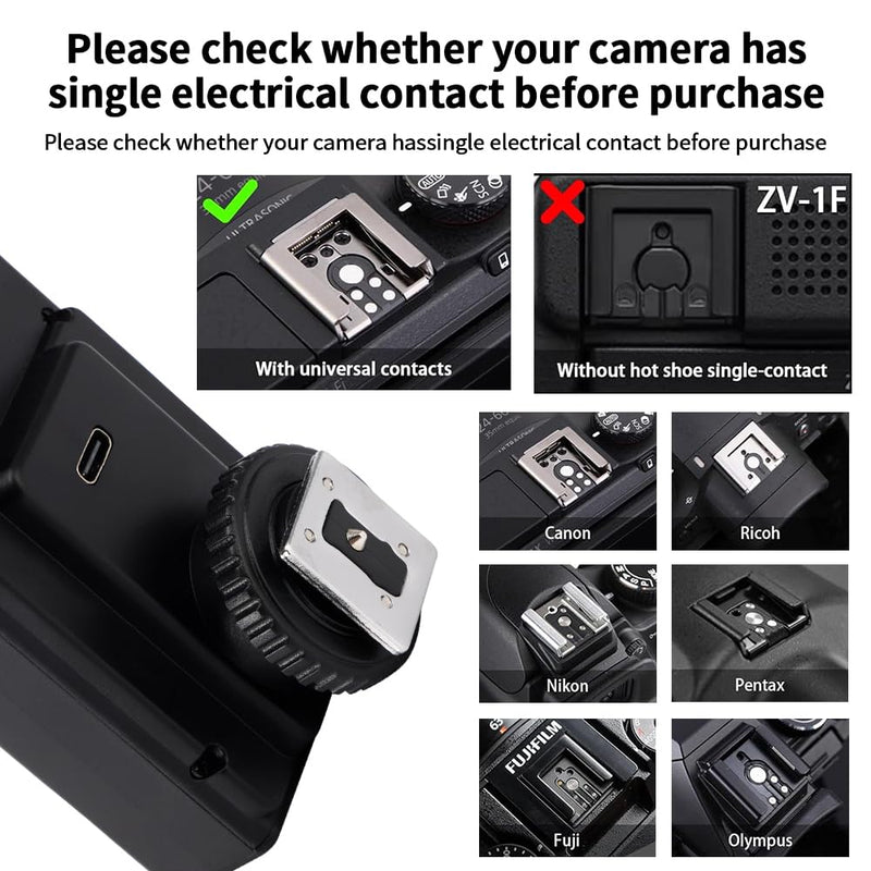 Camera Flash for Canon Nikon Panasonic Olympus Pentax, GN10 ISO 100 5600W 1/250 Flash Rate 1-3S Recycling Speed 5 Levels Brightness, Mini Flashs with Diffuser for Cameras Single-Contact Hotshoe