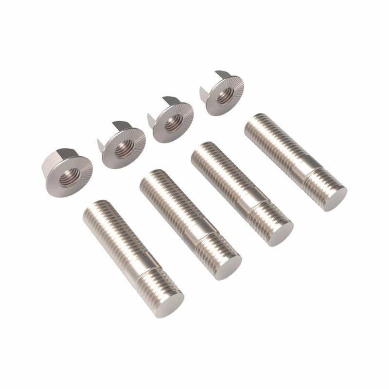 M10-1.25x48mm Exhaust Manifold Flange Studs Nuts Kit Compatible with Toyota/Nissan/Honda (Pack of 4 Pairs Studs&Nuts)